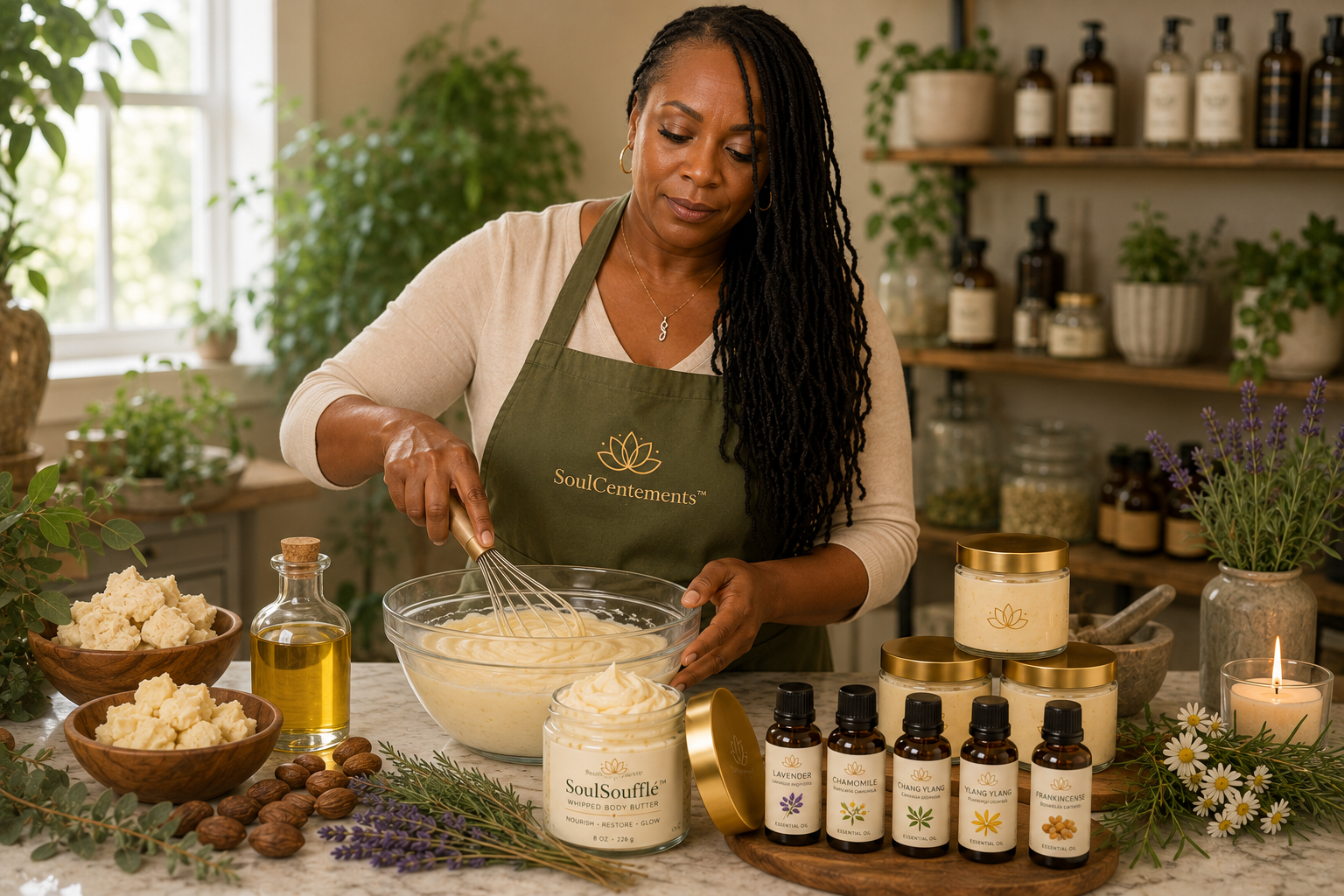 SoulSoufflé™ luxury whipped body butter handcrafted by SoulCentements.
